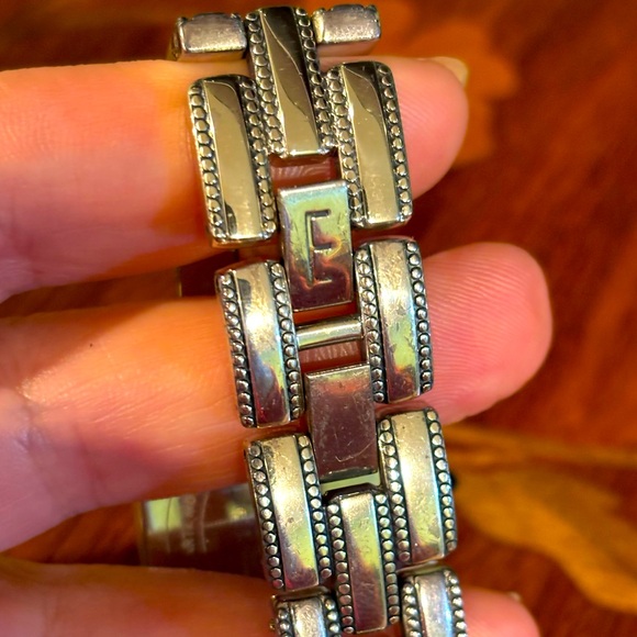 Sterling Silver Vintage Ecclissi Mother of Pearl Watch with Removable Links 34mm - Picture 5 of 6